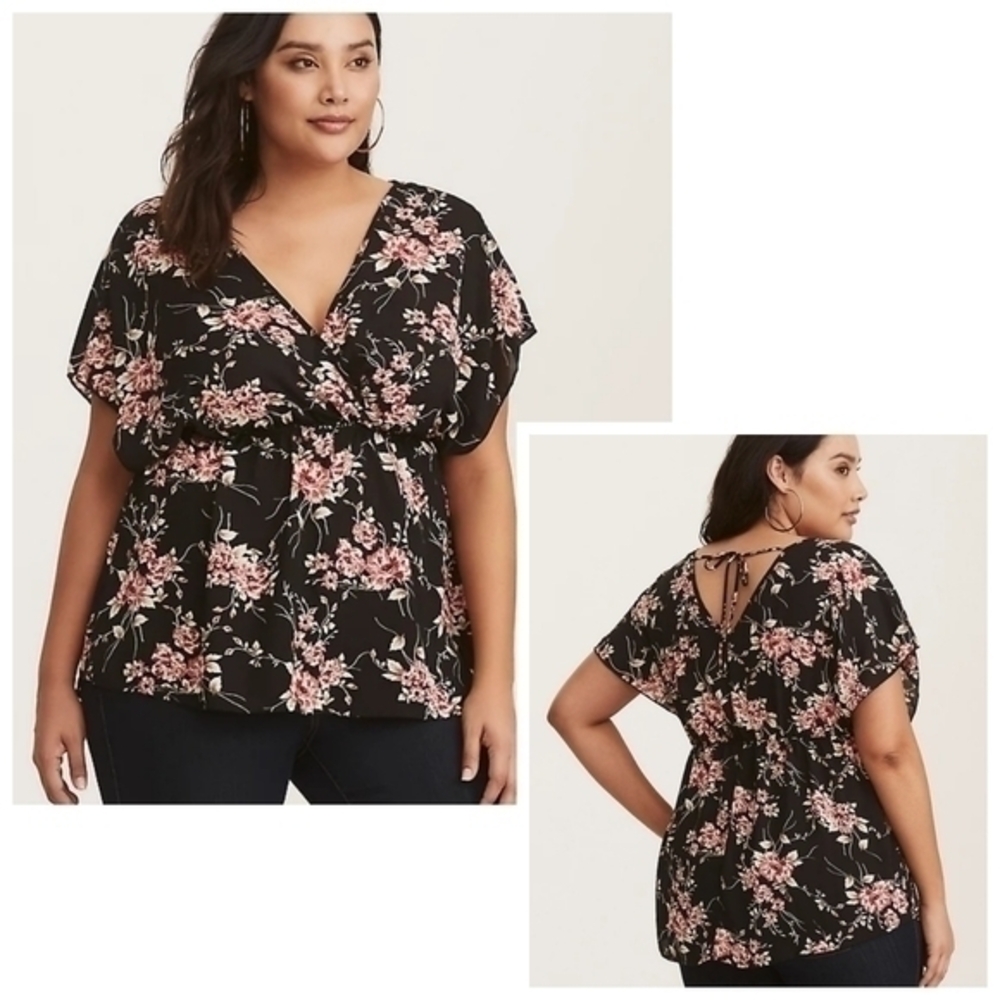 Torrid Floral Surplice top